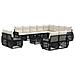 Set Divano da Giardino 13 pcs Nero e Bianco Crema polyrattan - Foto miniatura 1