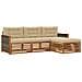 Set di divani da esterno Naturale e Beige 249,5 x 162,5 x 73 cm - Foto miniatura 1
