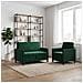 Set di Divani con Storage 2 pz Verde Scuro Poliestere - Foto miniatura 7