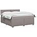Letto box spring con materasso Tortora 180 x 200 cm Tessuto - Foto miniatura 4