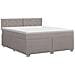 Letto box spring con materasso Tortora 180 x 200 cm Tessuto - Foto miniatura 1