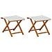 Lettino 2 pcs Legno di Eucalipto Massello Crema - Foto miniatura 1