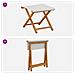 Lettino 2 pcs Legno di Eucalipto Massello Crema - Foto miniatura 6