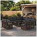 Set Divano da Giardino 12 pz Grigio e Grigio Scuro polyrattan - Foto miniatura 9