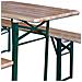 Set Birreria 3 Gambe Panche Da Bar In Legno Pieghevole Cm 220X70 Cm - Foto miniatura 2