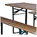 Set Birreria 3 Gambe Panche Da Bar In Legno Pieghevole Cm 220X70 Cm - Foto miniatura 4