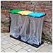 Portasacchi tre pattumiera raccolta rifiuti differenziata con vano porta sacchetti - Foto miniatura 4