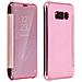 Custodia A Libro Clear View Specchio Per Samsung Galaxy S8 Plus - Rosa - Foto miniatura 6