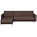 Divano Letto Angolare In Tessuto Marrone Scuro Versione Destra Aberdeen - Foto miniatura 32