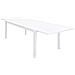 Set Tavolo Giardino Allungabile Rettangolare 200/300 X 100 Con 8 Sedie E 2 Poltrone In Alluminio Bianco Da Esterno - Foto miniatura 2
