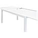 Set Tavolo Giardino Allungabile Rettangolare 200/300 X 100 Con 8 Sedie E 2 Poltrone In Alluminio Bianco Da Esterno - Foto miniatura 3