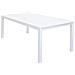 Set Tavolo Giardino Allungabile Rettangolare 200/300 X 100 Con 8 Sedie E 2 Poltrone In Alluminio Bianco Da Esterno - Foto miniatura 4