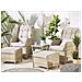 Salotto Da Giardino In Rattan Sintetico Beige Ponza - Foto miniatura 3