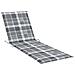 Cuscino Per Sdraio A Quadri Grigi 200x60x4 Cm In Tessuto - Foto miniatura 1