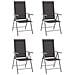 Sedie Da Giardino Pieghevoli 4 Pz In Textilene Nere - Foto miniatura 1