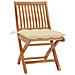 Sedie da Giardino Pieghevoli con Cuscini 6 pz Massello di Teak - Foto miniatura 2