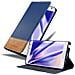Custodia Compatibile Con Samsung Galaxy Note Edge In Blu Scuro Marrone - Coperchio Protettiva Con Chiusura Magnetica, Funzione Stand E Tasca Per Le Carte - Foto miniatura 1