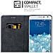 Custodia Compatibile Con Samsung Galaxy Note Edge In Blu Scuro Marrone - Coperchio Protettiva Con Chiusura Magnetica, Funzione Stand E Tasca Per Le Carte - Foto miniatura 3