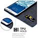 Custodia Compatibile Con Samsung Galaxy Note Edge In Blu Scuro Marrone - Coperchio Protettiva Con Chiusura Magnetica, Funzione Stand E Tasca Per Le Carte - Foto miniatura 4