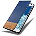 Custodia Compatibile Con Samsung Galaxy Note Edge In Blu Scuro Marrone - Coperchio Protettiva Con Chiusura Magnetica, Funzione Stand E Tasca Per Le Carte - Foto miniatura 8
