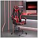 Sedia Da Gaming Nera E Rossa In Similpelle - Foto miniatura 1