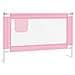 Sponda Letto di Sicurezza per Bambini Rosa 120x25 cm Tessuto - Foto miniatura 2