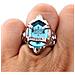 Anello Con Pietra Azzurra Della Famiglia - Misura 18 Ø - Pidak Shop - Foto miniatura 1