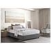 Letto Matrimoniale Chloe, Letto Contenitore Con Rivestimento In Tessuto, 100% Made In Italy, Apertura Frontale, Adatto Per Materasso Cm 140x200, Grigio - Foto miniatura 1