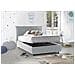 Letto Piazza E Mezza Creta, Letto Contenitore Con Rivestimento In Tessuto, 100% Made In Italy, Apertura Frontale, Con Materasso Cm 120x190 Incluso, Bianco - Foto miniatura 2