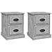 Comodini 2 Pz Grigio Cemento 39x39x47,5 Cm In Legno Multistrato - Foto miniatura 2