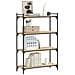 Libreria 4 Ripiani Rovere Sonoma 80x30x120 Cm Legno Multistrato - Foto miniatura 3