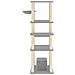 Albero Per Gatti Con Tiragraffi In Sisal Grigio Chiaro 154 Cm - Foto miniatura 3