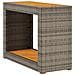 Tavolino Da Giardino Piano Legno Grigio 100x40x75 Cm Polyrattan - Foto miniatura 2