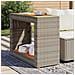 Tavolino Da Giardino Piano Legno Grigio 100x40x75 Cm Polyrattan - Foto miniatura 3