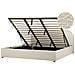 Letto Contenitore Bouclé Quillien 180 X 200 Cm Beige Chiaro - Foto miniatura 5