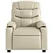 Poltrona Massaggiante Elettrica Reclinabile Crema Similpelle - Foto miniatura 8
