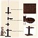 Albero Tiragraffi Multilivello a Soffitto con Amaca e Altezza Regolabile, 40x34x230-260cm, Marrone - Foto miniatura 6