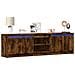 Mobile Porta TV con LED Rovere Fumo 180x34x50cm in Truciolato - Foto miniatura 5