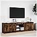 Mobile Porta TV con LED Rovere Fumo 180x34x50cm in Truciolato - Foto miniatura 8