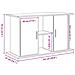 Supporto Acquario 101x41x58 cm Legno Multistrato Rovere Nero - Foto miniatura 3