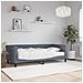Divano Letto Con Materasso Grigio Scuro 90x190 Cm In Velluto - Foto miniatura 1