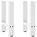 Gambe Per Tavolino Bianco 2 Pz 28x(42-43) Cm Acciaio - Foto miniatura 1