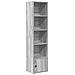 Libreria Grigio Sonoma 31x24x127 Cm In Legno Multistrato - Foto miniatura 2