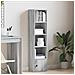 Libreria Grigio Sonoma 31x24x127 Cm In Legno Multistrato - Foto miniatura 3