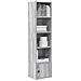 Libreria Grigio Sonoma 31x24x127 Cm In Legno Multistrato - Foto miniatura 1