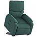 Poltrona Alzapersona Reclinabile Elettrica Verde Scuro Tessuto - Foto miniatura 3