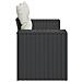 Divano Da Giardino Con Cuscini A 2 Posti Nero In Polyrattan - Foto miniatura 4