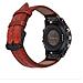 Cinturino Per Orologio In Vera Pelle Per Garmin Fenix 7s / 6s / 5s - Sgancio Rapido Brown 22 Mm - Foto miniatura 4
