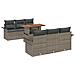 Set di Divani da Giardino  7 Pezzi con Cuscini Grigio Polyrattan, Divano da Giardino  2 Posti con Spazio di Stoccaggio e Cuscini Grigio Polyrattan - Foto miniatura 1