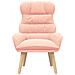 Poltrona Rilassante  in Tessuto Simil Manto Curly Rosa - Foto miniatura 4